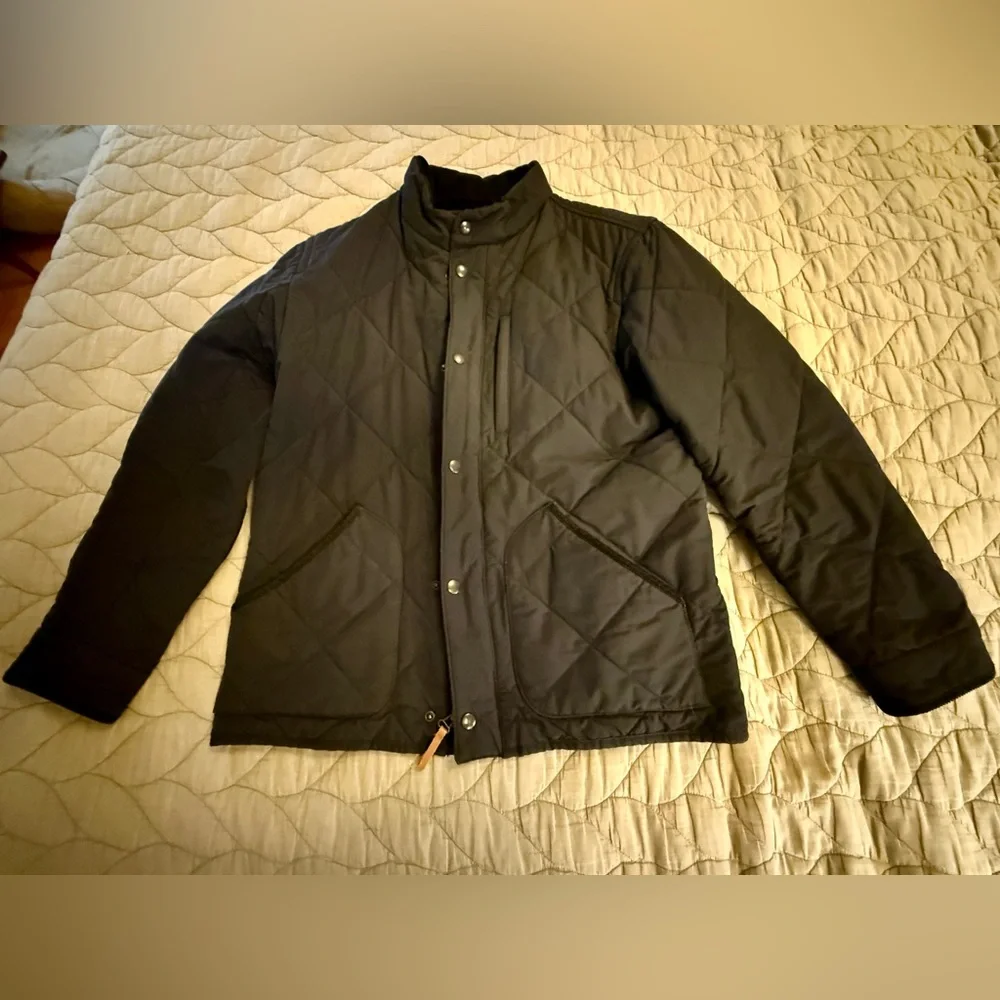 J. Crew Men's Sussex Quilted Jacket - Dark Blue - Picture 2 of 5